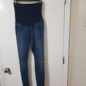 Over belly Distressed Maternity Jeans by Indigo Blue Size S